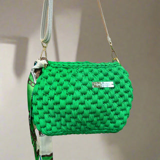 The Winnie – Handmade Crochet Crossbody Bag in Green Island