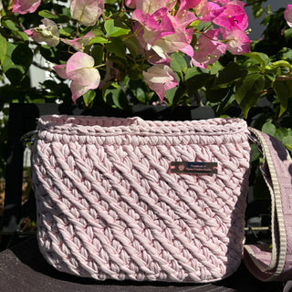 The Jasmine – Handmade Crochet Crossbody Bag in Light Pink