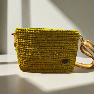 The Maya – Handmade Crochet Crossbody Bag in Golden Lime