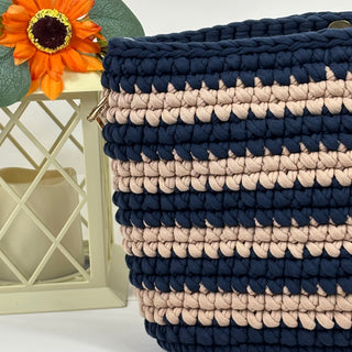 El bolso Alicia - Azul Zafiro y Caramelo