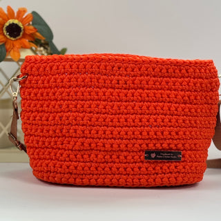 The Arwen – Handmade Crochet Crossbody Bag in Orange