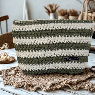 El bolso Arwen - Verde oliva y marfil