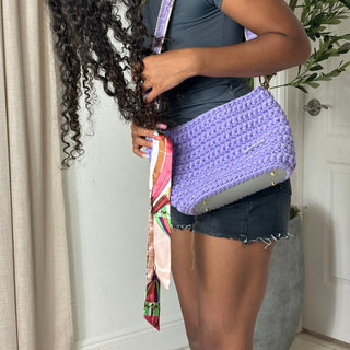 The Arwen – Handmade Crochet Crossbody Bag in Lavender
