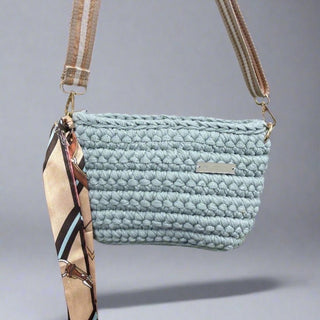 The Arwen Handbag – Handmade Crossbody Crochet Bag in Smoky Gray