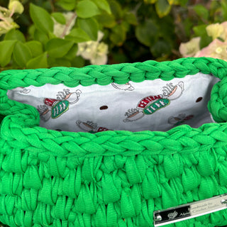 The Winnie – Handmade Crochet Crossbody Bag in Green Island