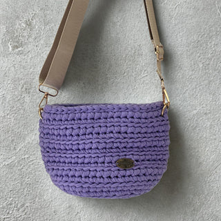 The Maya Handbag – Handmade Crossbody Crochet Bag in Purple