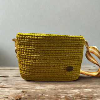 The Maya – Handmade Crochet Crossbody Bag in Golden Lime