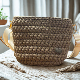 The Arwen (Small) – Handmade Crochet Crossbody Bag in Coffee