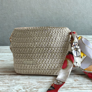 The Arwen – Handmade Crochet Crossbody Bag in Ivory