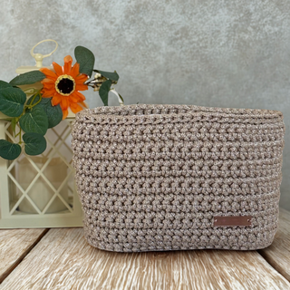 The Arwen (Medium) – Handmade Crochet Crossbody Bag in Latte
