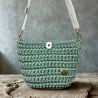 The Arwen (Small) – Handmade Crochet Crossbody Bag in Sage