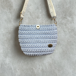 The Arwen - Handmade Crochet Crossbody Bag in Sky Blue