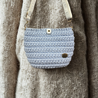 The Arwen - Handmade Crochet Crossbody Bag in Sky Blue
