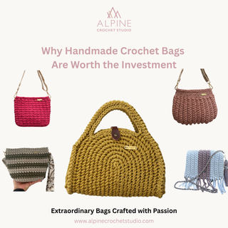 Crochet handbags by Alpine Crochet Studio