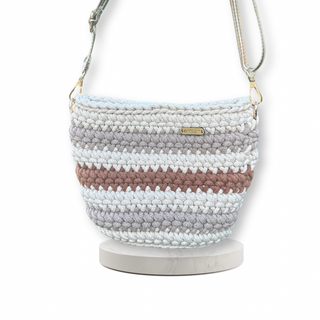 Arwen handmade crochet crossbody bag cotton cord.