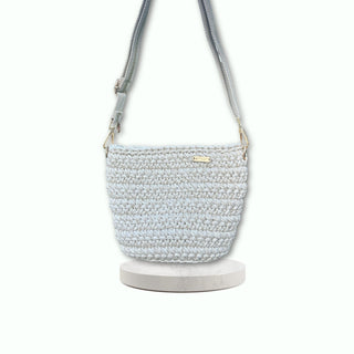 Arwen handmade crochet crossbody in Shiny Ivory