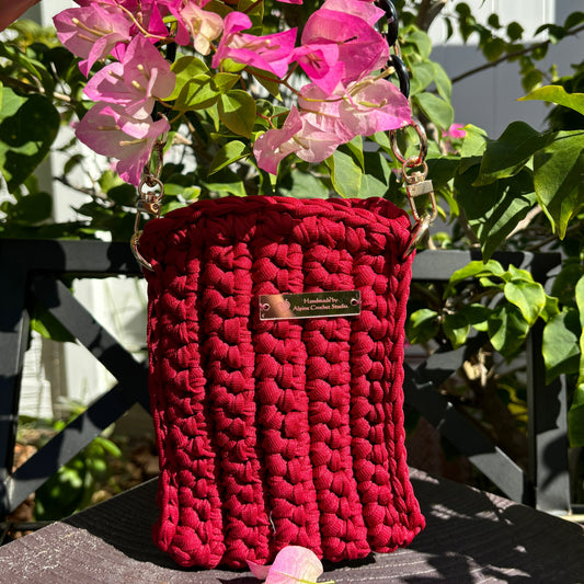 Crochet Cellphone purse - Red