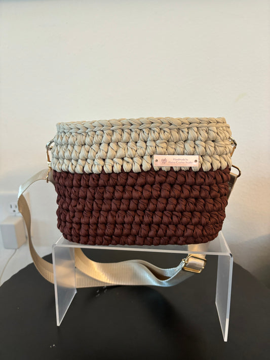 Custom Handmade Crochet Crossbody Purse - The Sandy Handbag