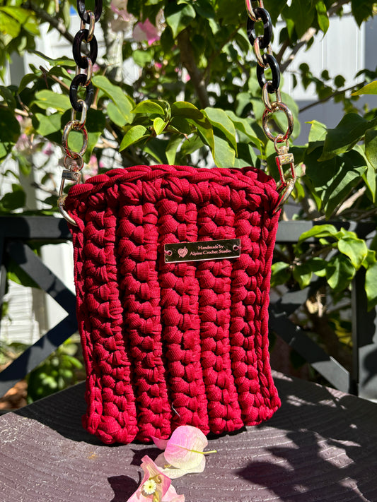 Crochet Cellphone purse - Red