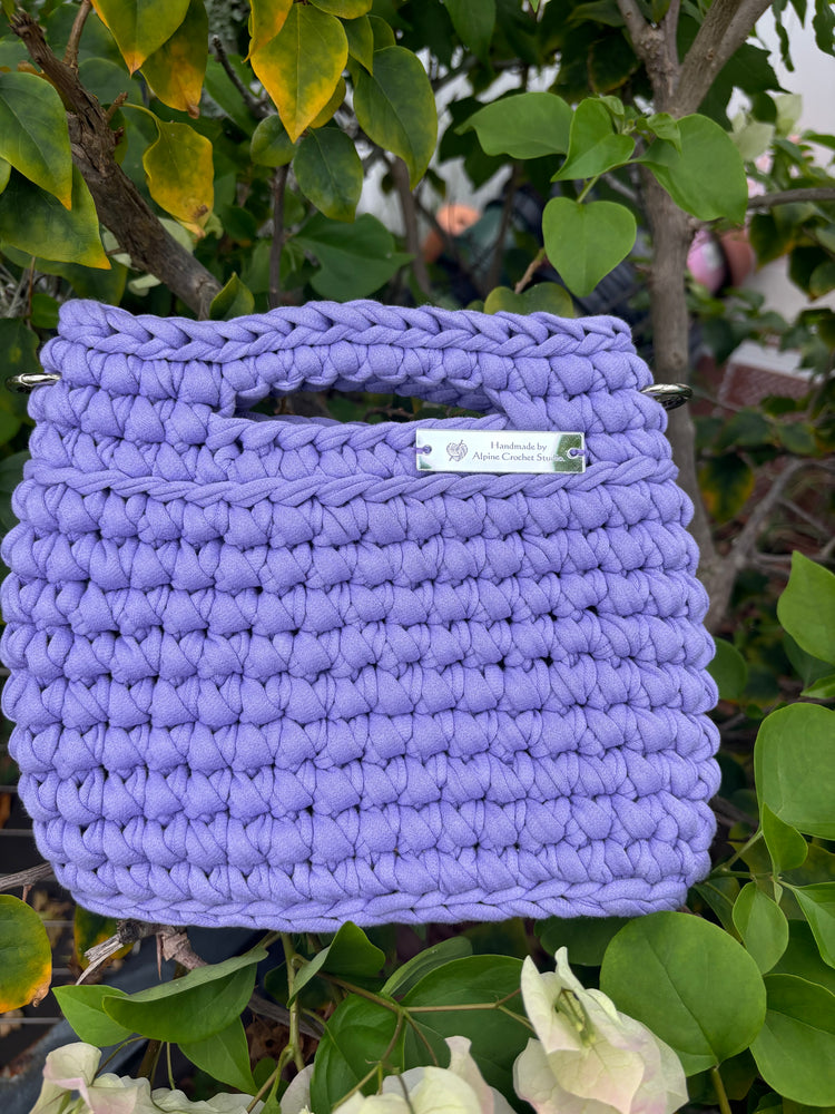 Custom Handmade Crochet Clutch - T-Shirt Yarn