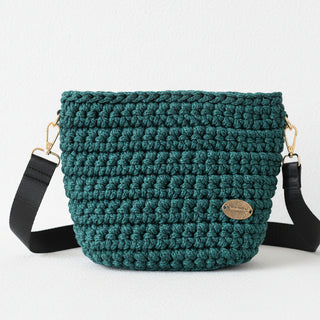 The Arwen Handbag – Handmade Crossbody Crochet  Bag in Forest Green