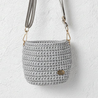 The Arwen Handbag – Handmade Crossbody Crochet  Bag in Silver