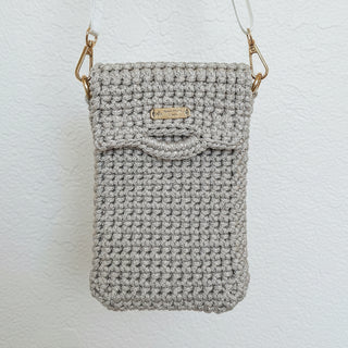 Handmade Crochet Cellphone Purse in Beige – The Nina