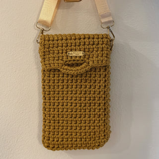 Handmade Crochet Cellphone Purse in Gold – The Nina