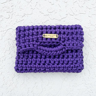 Handmade Crochet Wallet in Purple | The Nina