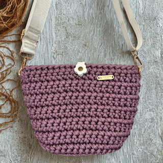 The Arwen – Handmade Crochet Crossbody Bag in Plum