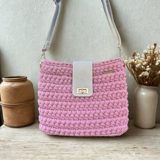 The Arwen - Handmade Crochet Crossbody Bag in Lilac