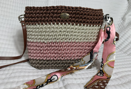Custom Handmade Crochet Crossbody/Tote Purse - The Alicia Handbag - Polyester Yarn