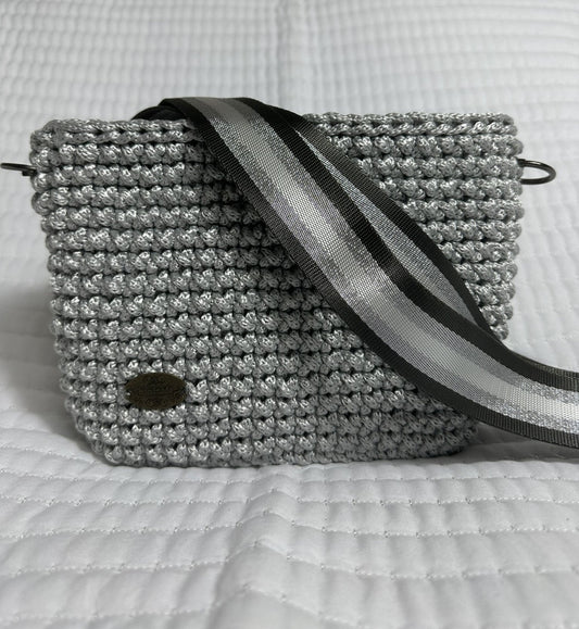 The Alicia Handbag - Silver polyester
