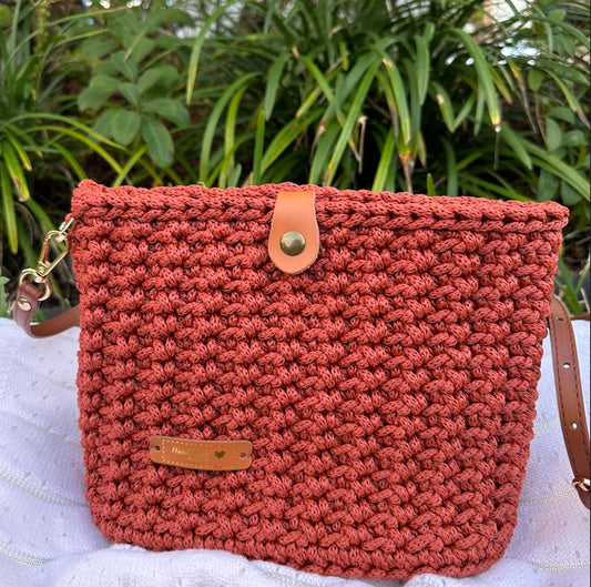Custom Handmade Crochet Crossbody Purse - The Sandra Handbag - Polyester Yarn