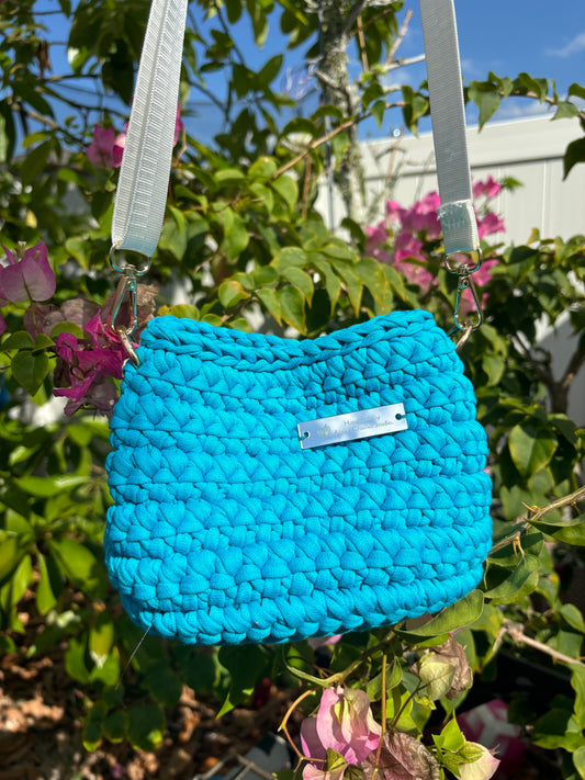 Custom Handmade Crochet Crossbody Purse- The Arwen Handbag T-Shirt Yarn