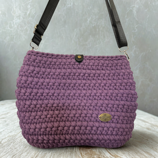The Arwen – Handmade Crochet Crossbody Bag in Violet
