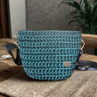 The Arwen Handbag – Handmade Crossbody Crochet  Bag in Forest Green