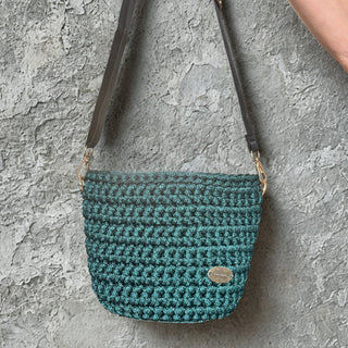 The Arwen Handbag – Handmade Crossbody Crochet  Bag in Forest Green